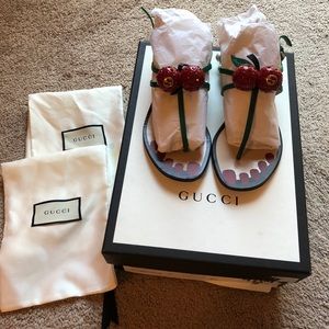 gucci cherry sandals